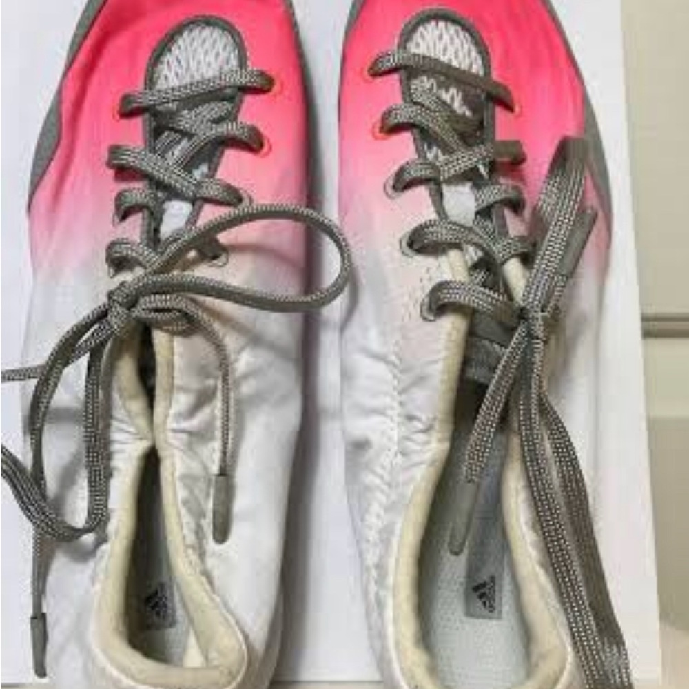 Stella McCartney x Adidas nylon pink ombré lightweight trainers 6 1/2